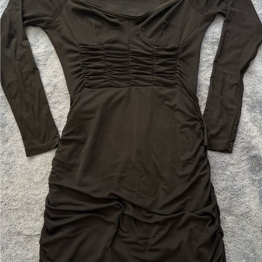 Elegant Black Long Sleeve Dress